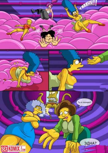 Порно комикс Симпсоны и Футурама.
